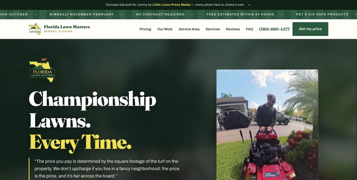 Florida Lawn Masters homepage