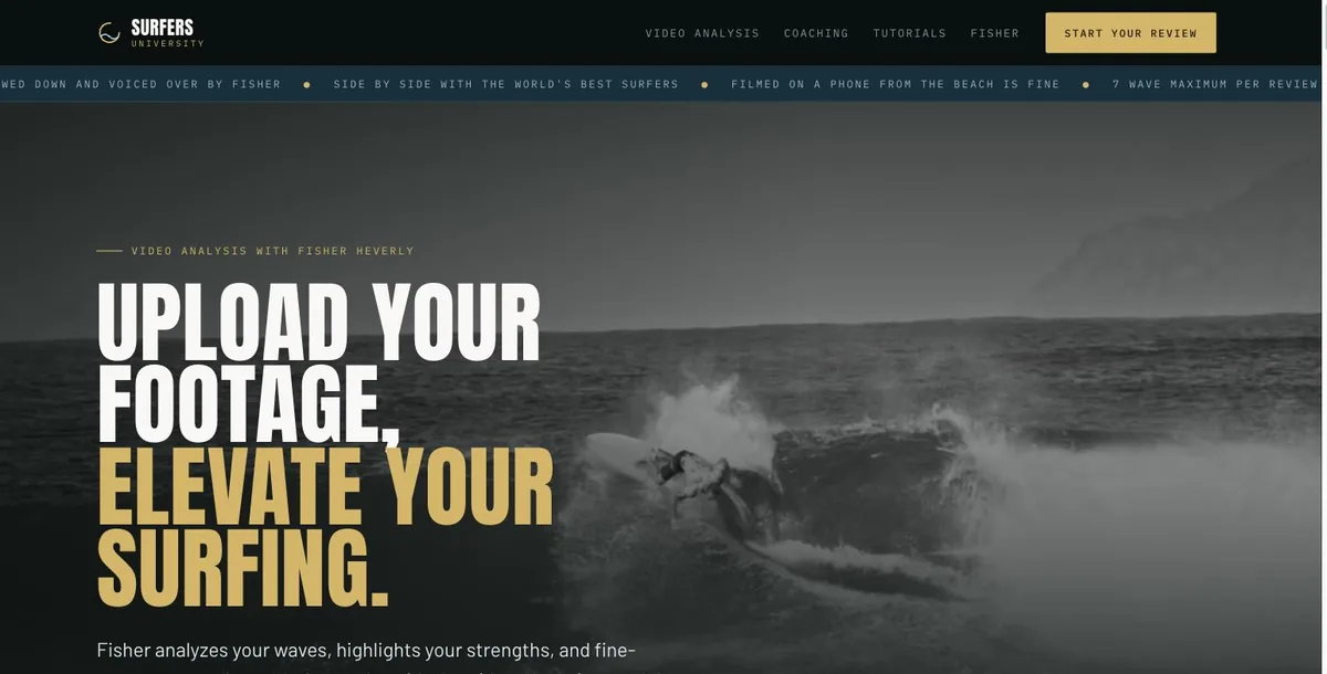 Surfers University homepage